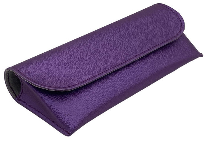 Purple Handbag Customized Logo Leather Glasses Holder